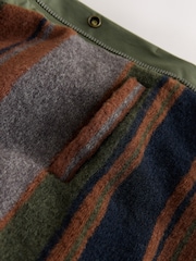 Khaki Green Waxed 4 Pocket Cord Collar Jacket - Image 11 of 11