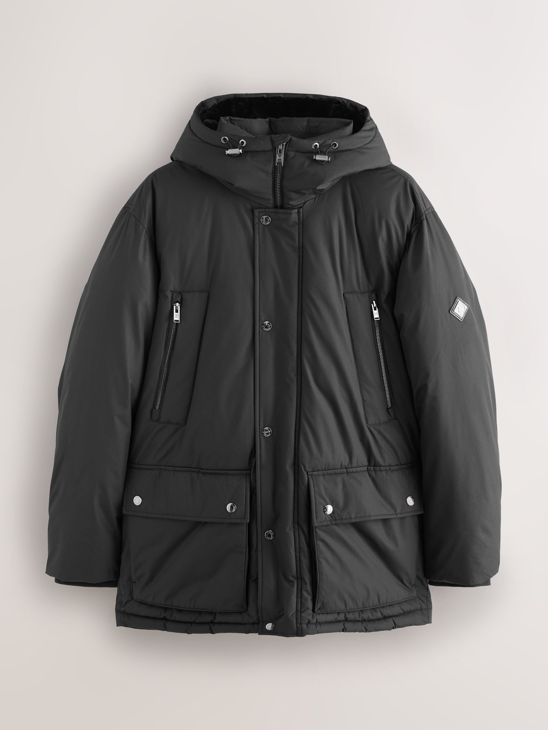 Buy Black Textured Premium Parka Jacket from Next South Africa