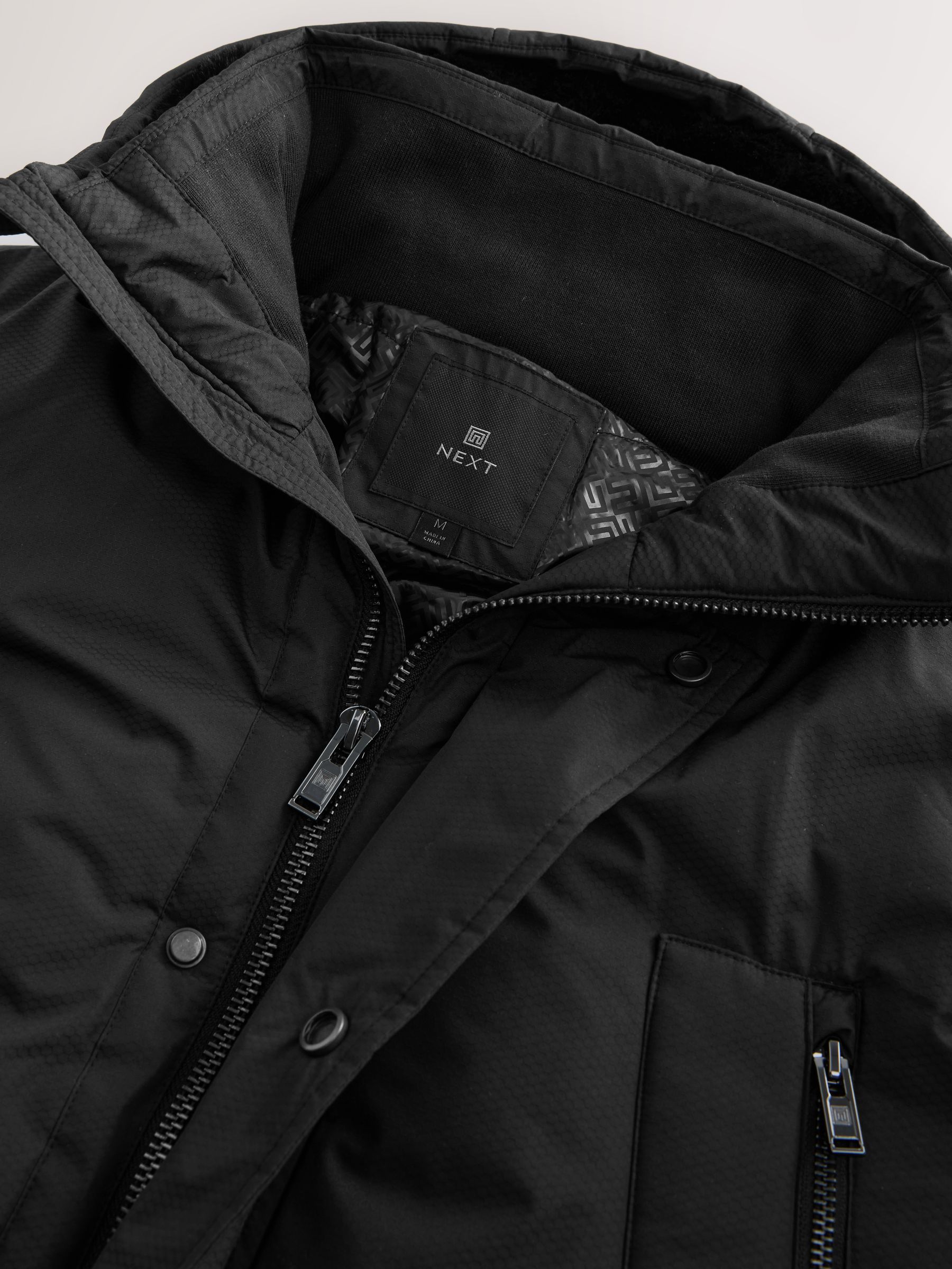 Buy Black Textured Premium Parka Jacket from Next South Africa