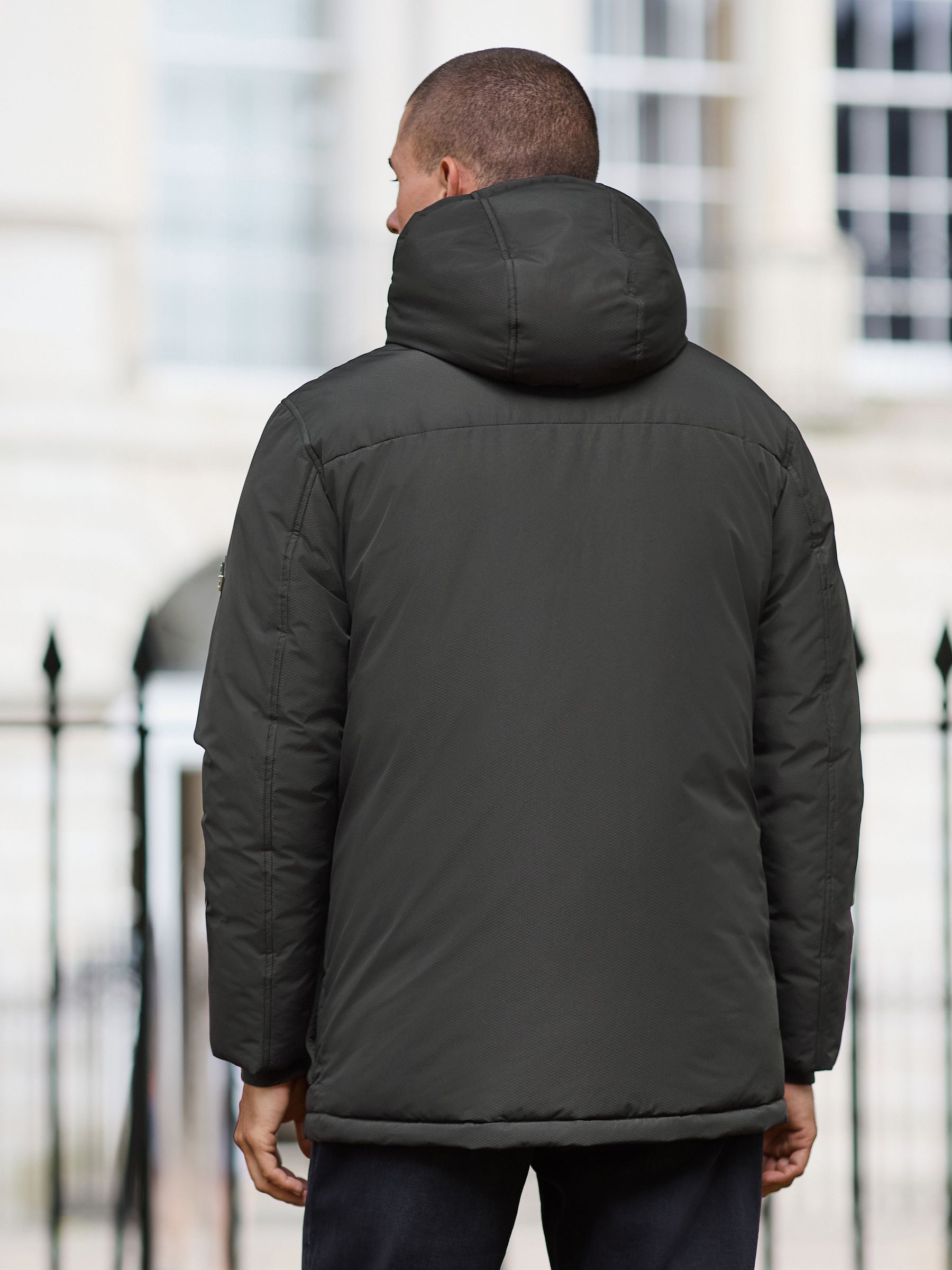 Buy Black Textured Premium Parka Jacket from Next USA