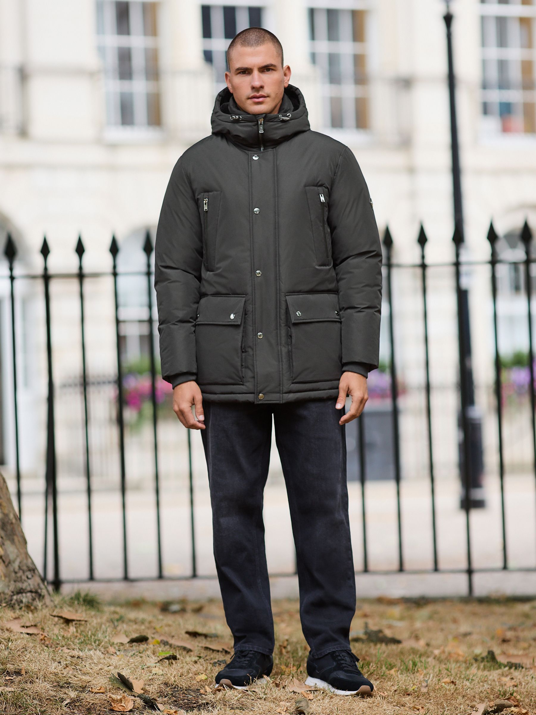 Buy Black Textured Premium Parka Jacket from Next South Africa