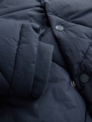 Navy Blue Diamond Quilted Padded Jacket - Image 12 of 13