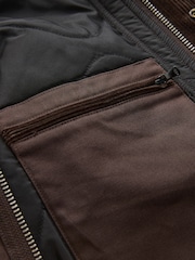 Brown Waxed Corduroy Collar Jacket - Image 16 of 16