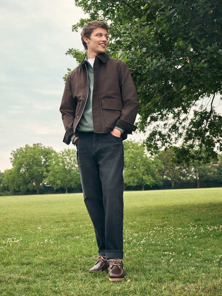 Brown Waxed Corduroy Collar Jacket - Image 2 of 16
