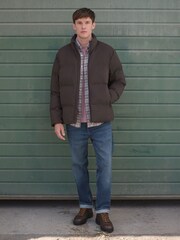 Brown ThermoGen Shower Resistant Funnel Puffer Jacket - Image 2 of 13