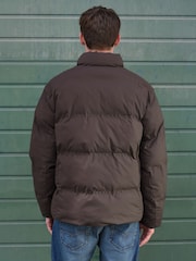 Brown ThermoGen Shower Resistant Funnel Puffer Jacket - Image 3 of 13