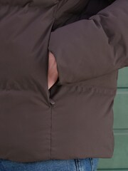 Brown ThermoGen Shower Resistant Funnel Puffer Jacket - Image 5 of 13