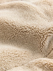 Ecru Borg Funnel Puffer Jacket - Image 11 of 12