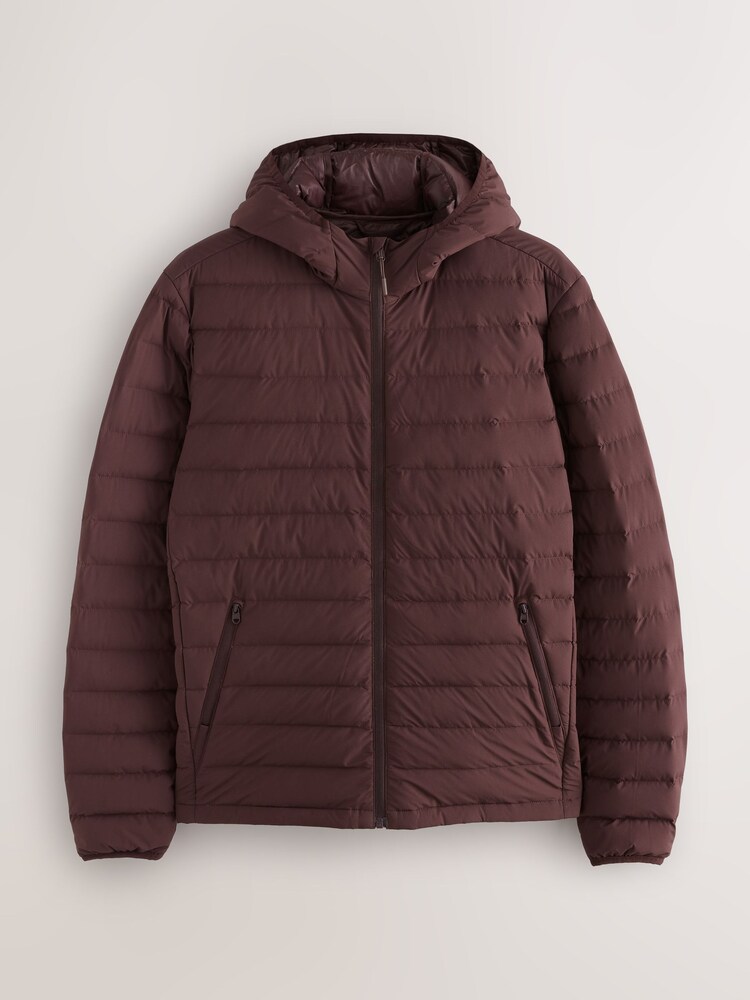 Burgundy Red ThermoGen Down Filled Packable Puffer Coat - Image 1 of 7