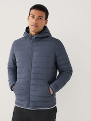 Blue ThermoGen Down Filled Packable Puffer Coat - Image 1 of 12