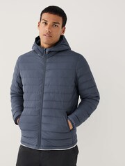 Blue ThermoGen Down Filled Packable Puffer Coat - Image 2 of 12