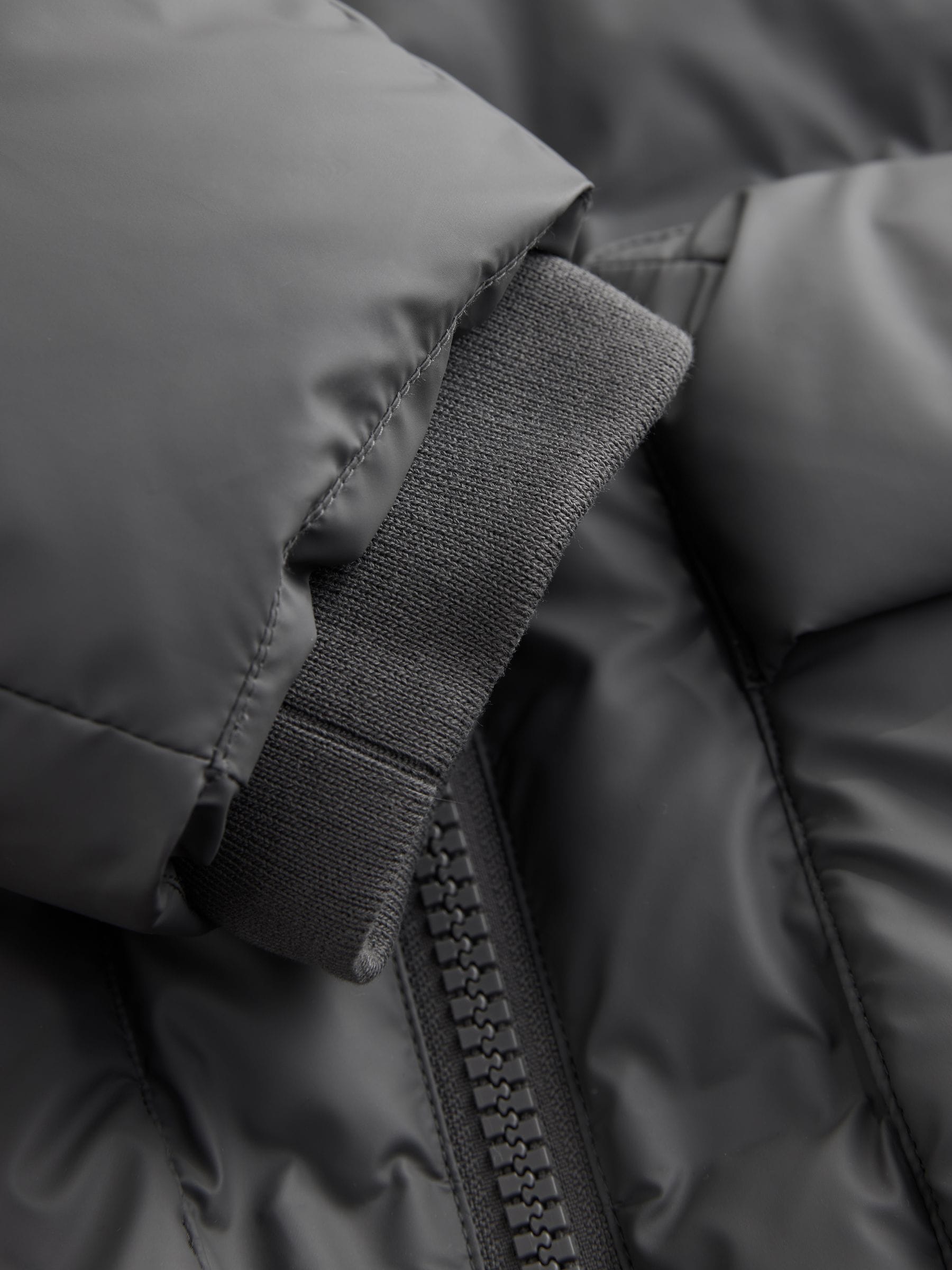 Buy Grey ThermoGen Shower Resistant Rubbersied Puffer Coat from