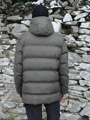 Grey ThermoGen Shower Resistant Rubbersied Puffer Coat - Image 2 of 11