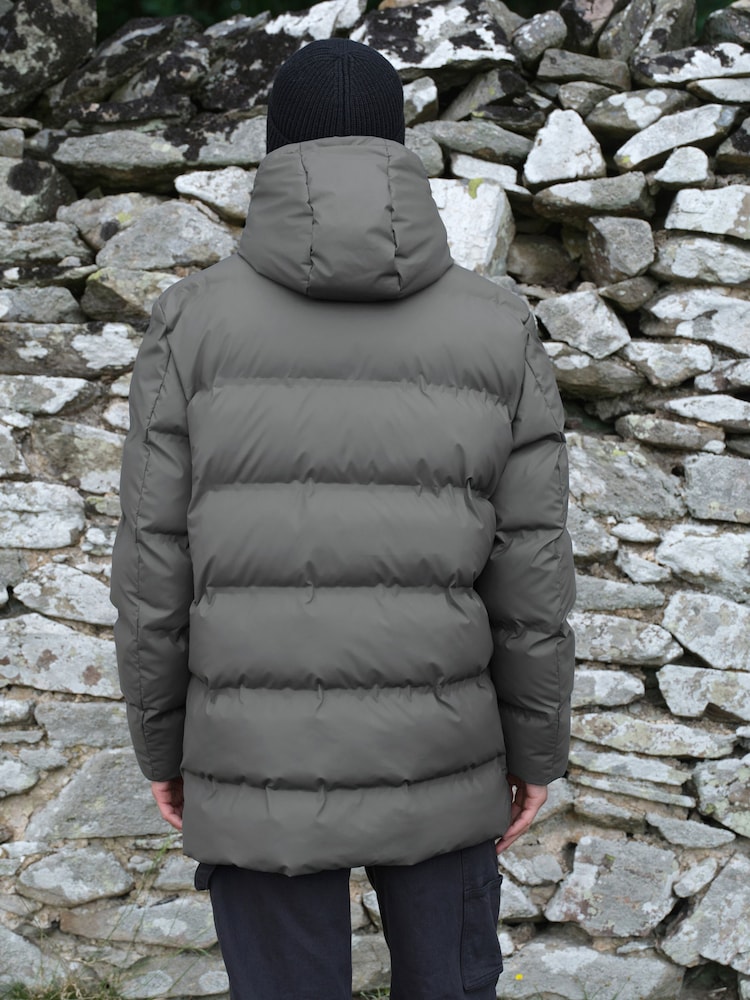 Grey ThermoGen Shower Resistant Rubbersied Puffer Coat - Image 2 of 11