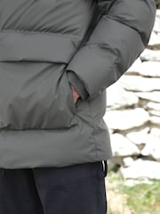Grey ThermoGen Shower Resistant Rubbersied Puffer Coat - Image 6 of 11