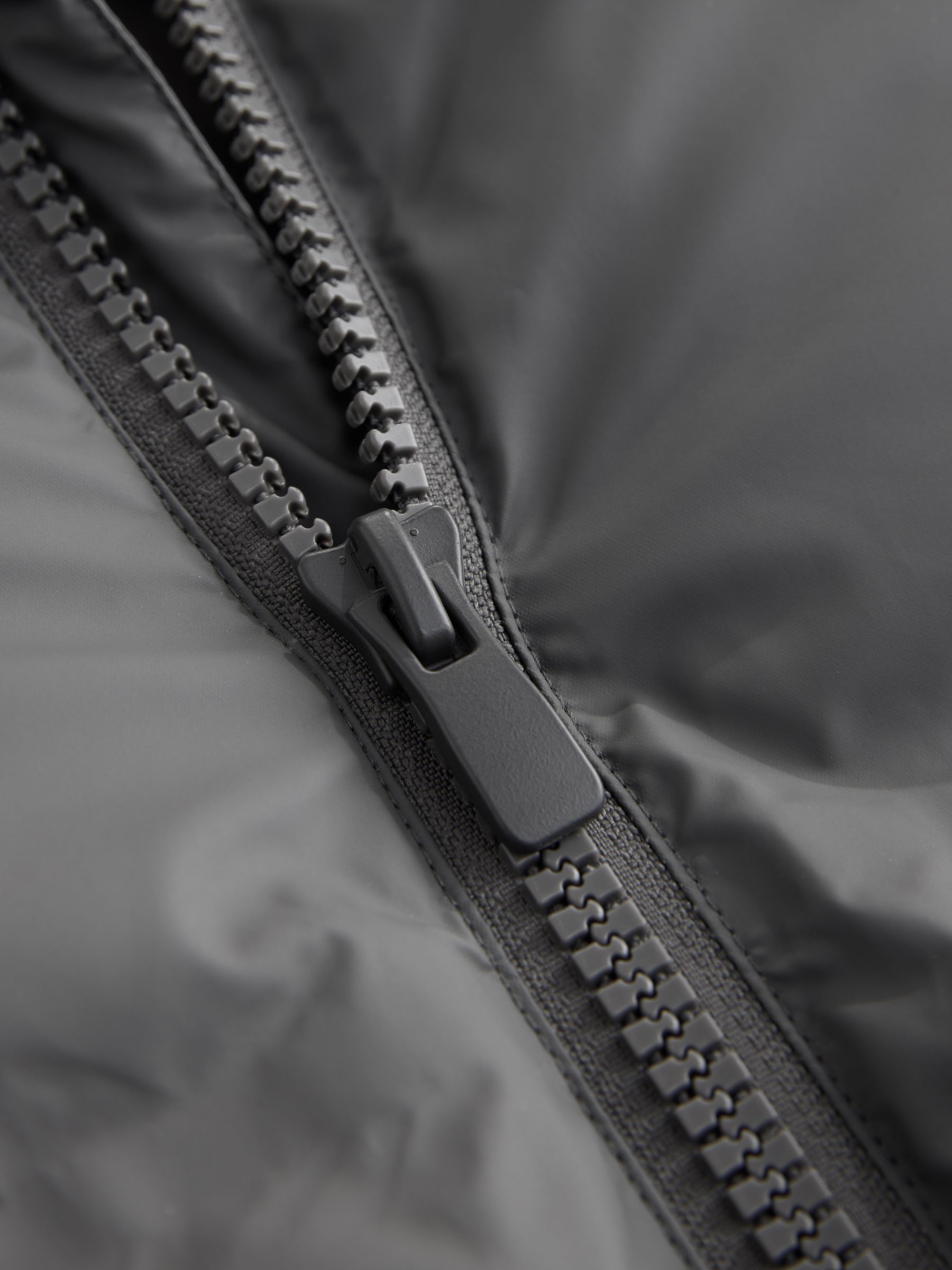 Buy Grey ThermoGen Shower Resistant Rubbersied Puffer Coat from