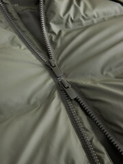Khaki Green ThermoGen Shower Resistant Rubbersied Puffer Coat - Image 10 of 13
