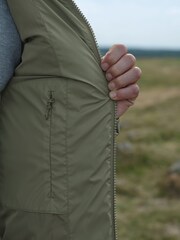 Khaki Green ThermoGen Shower Resistant Rubbersied Puffer Coat - Image 4 of 13