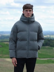 Blue Regular Length ThermoGen Shower Resistant Puffer Jacket - Image 1 of 13