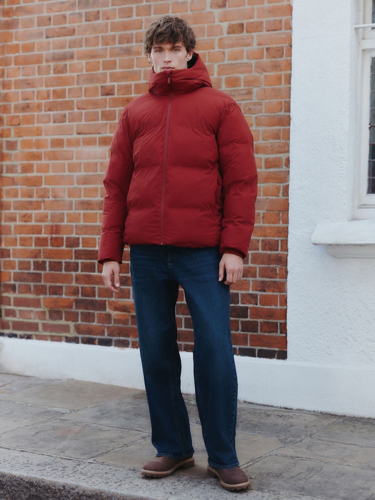 Red Regular Length ThermoGen Shower Resistant Puffer Jacket - Image 2 of 14 Red Regular Length ThermoGen Shower Resistant Puffer Jacket - Image 2 of 14