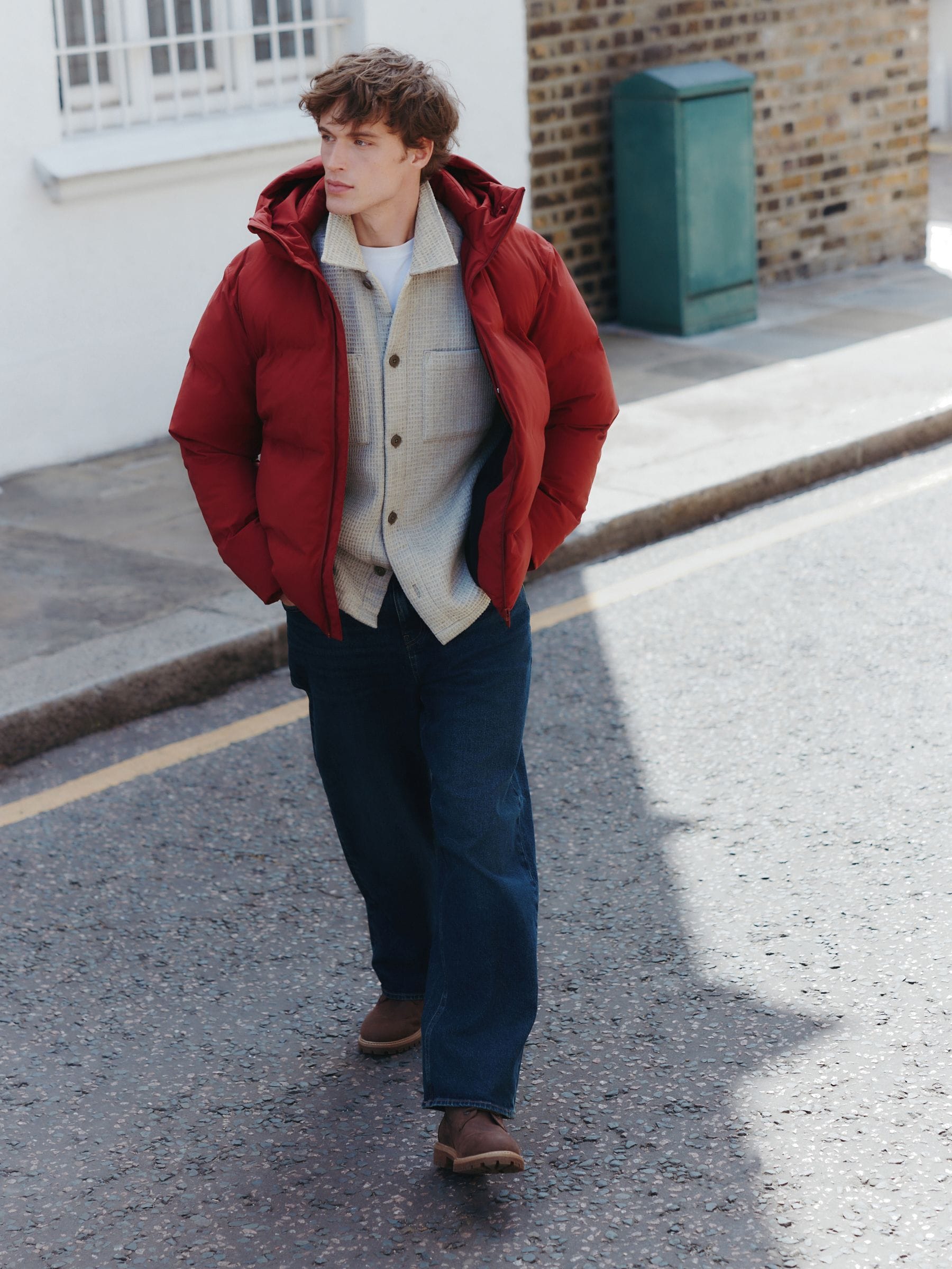 Buy Red ThermoGen Shower Resistant Puffer Jacket from Next USA