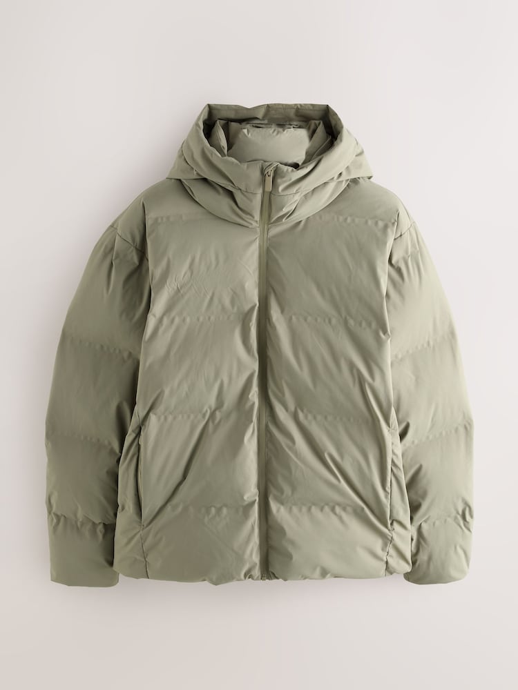 Stone Regular Length ThermoGen Shower Resistant Puffer Jacket - Image 1 of 6