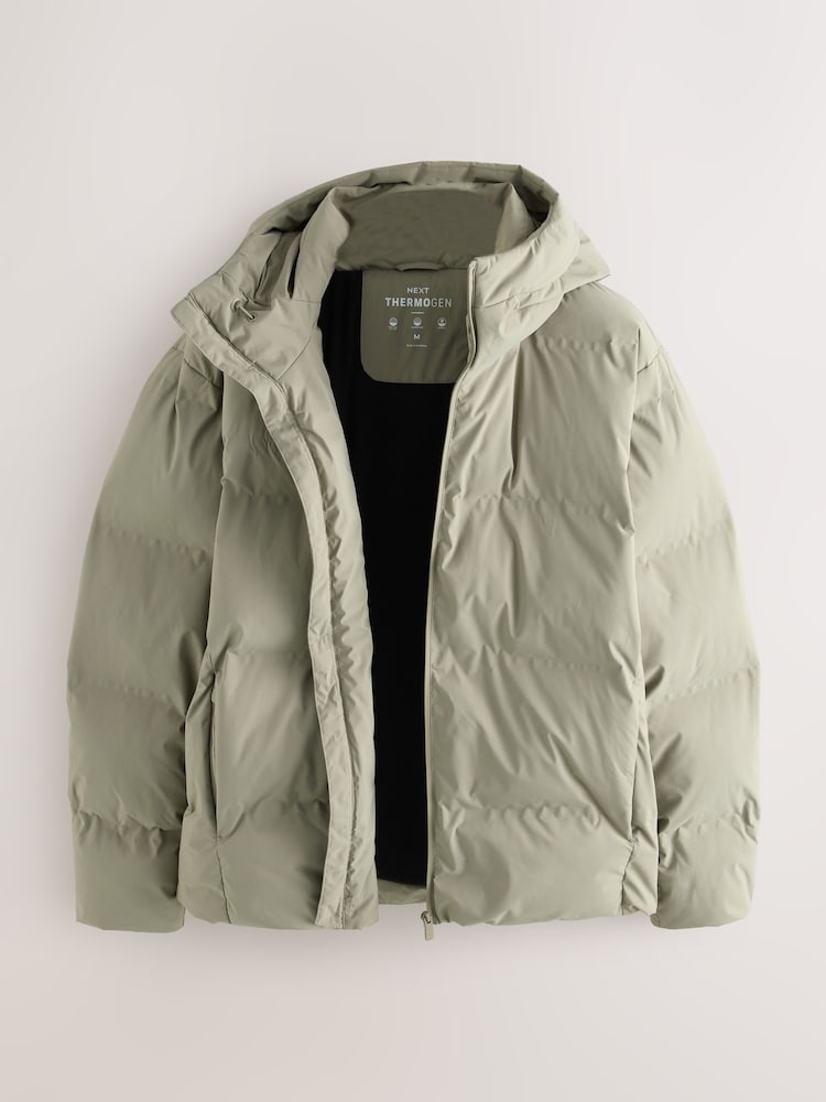 Stone Regular Length ThermoGen Shower Resistant Puffer Jacket - Image 2 of 6