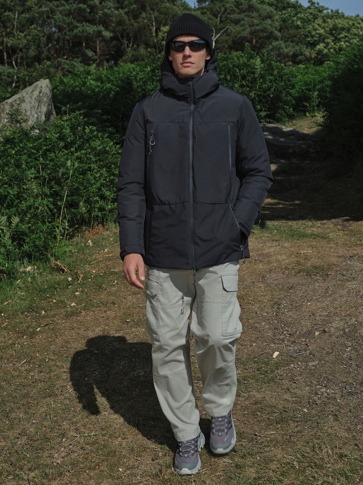 Black ThermoGen Shower Resistant Wadded Jacket - Image 2 of 11