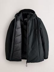 Black ThermoGen Shower Resistant Wadded Jacket - Image 9 of 11