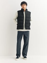Black Textured Jacquard Parka Jacket - Image 3 of 9