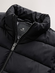 Black Textured Jacquard Parka Jacket - Image 8 of 9