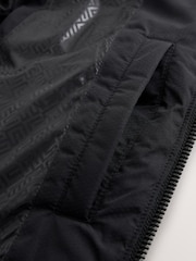 Black Textured Jacquard Parka Jacket - Image 9 of 9