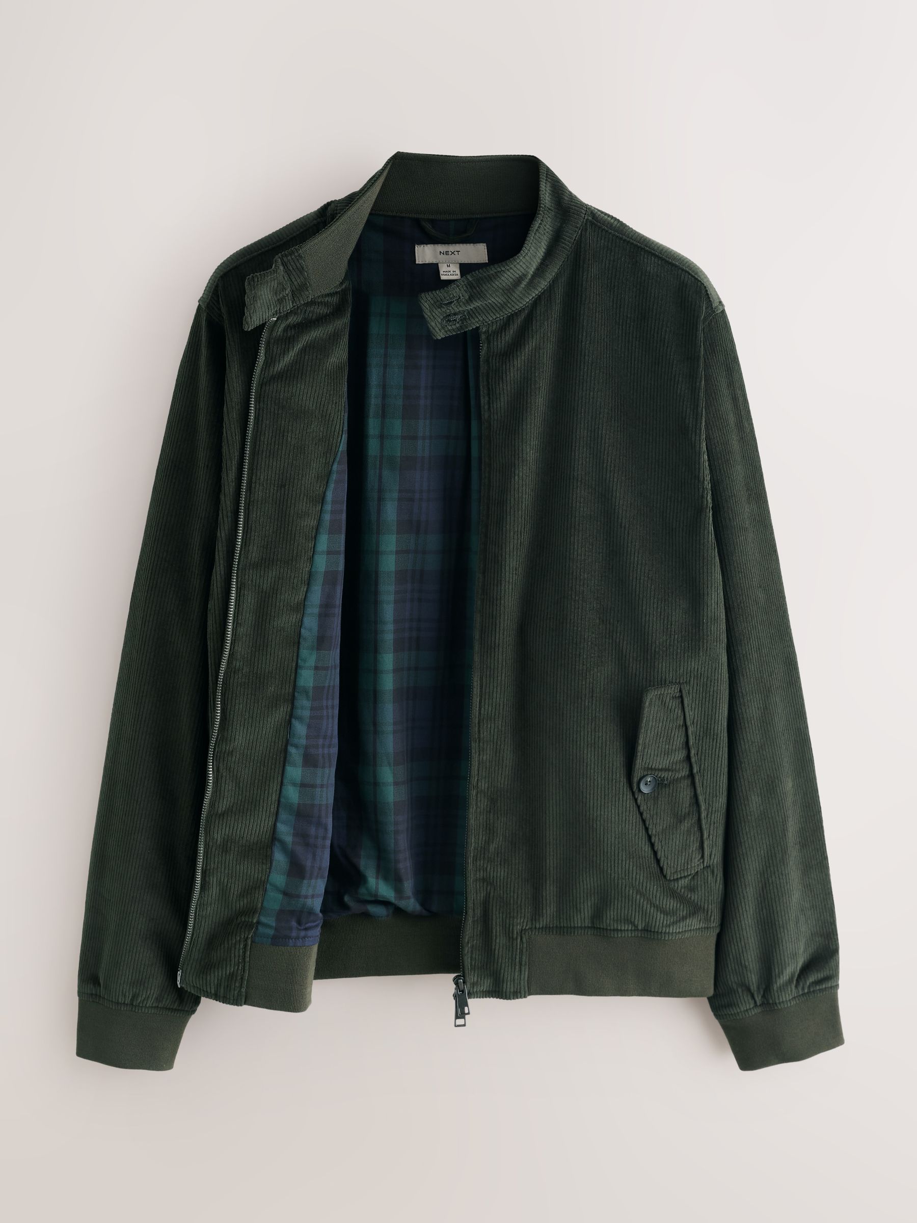 Buy Green Corduroy Harrington Jacket from Next Canada