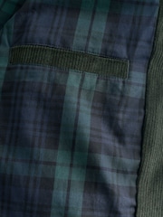 أخضر - سترة هارينغتون من قماش الكوردوروي - صورة 8 من 10