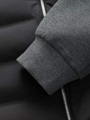 Schwarz - Gesteppte Hybridjacke - Bild 10 von 10