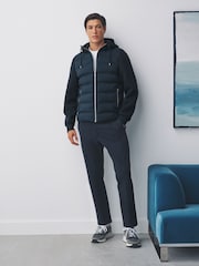 Navy Blue Hybrid Quilted Jacket - Image 3 of 9