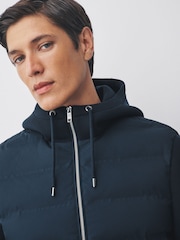 Navy Blue Hybrid Quilted Jacket - Image 4 of 9