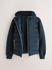 Navy Blue Hybrid Quilted Jacket - Image 7 of 9