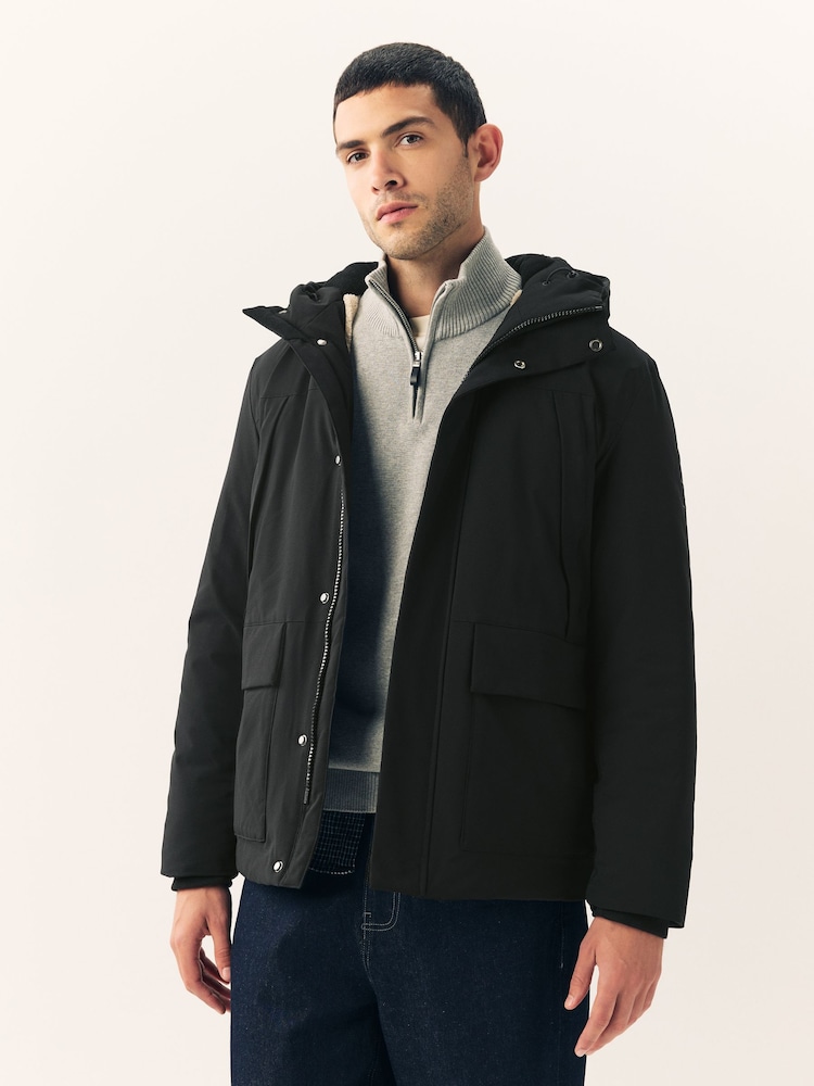 Black ThermoGen Parka Jacket with Borg Lining - Image 1 of 10