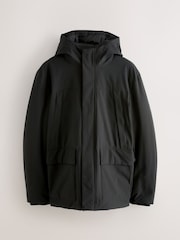 Black ThermoGen Parka Jacket with Borg Lining - Image 6 of 10