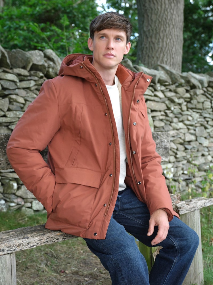 Buy Orange ThermoGen Parka Jacket with Borg Lining from the Next
