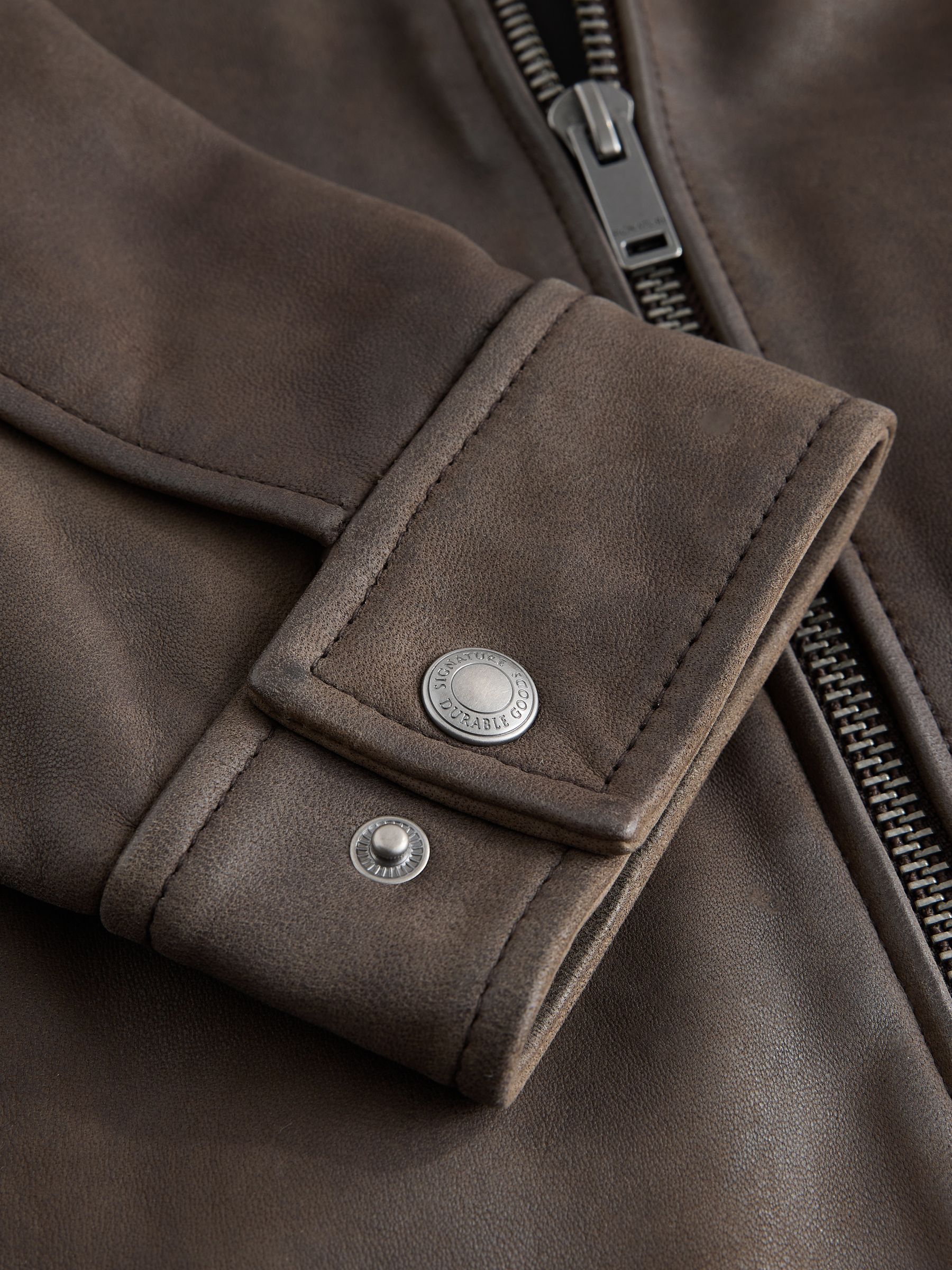 Comprar Nobuck marrom - Jaqueta exclusiva com gola de couro from