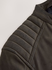 Marrón - Nubuck Signature Leather Racer Jacket - Imagen 14 de 15
