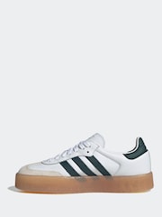 adidas Originals White/Green Sambae W Trainers - Image 2 of 9