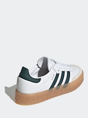 adidas Originals White/Green Sambae W Trainers - Image 4 of 9