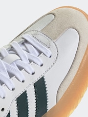 adidas Originals White/Green Sambae W Trainers - Image 8 of 9