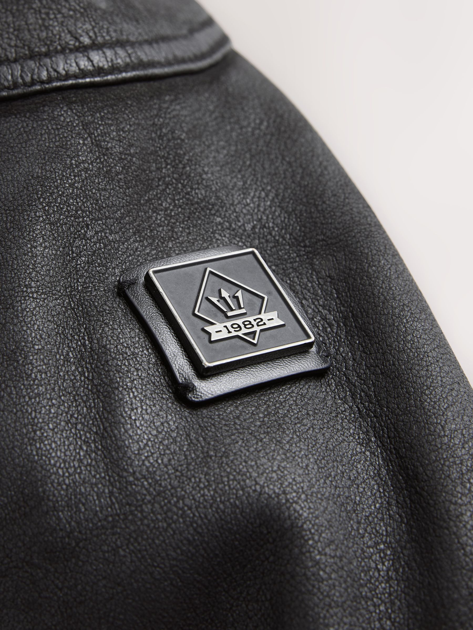 Buy Black Nubuck Signature Four Pocket Leather Biker Jacket from