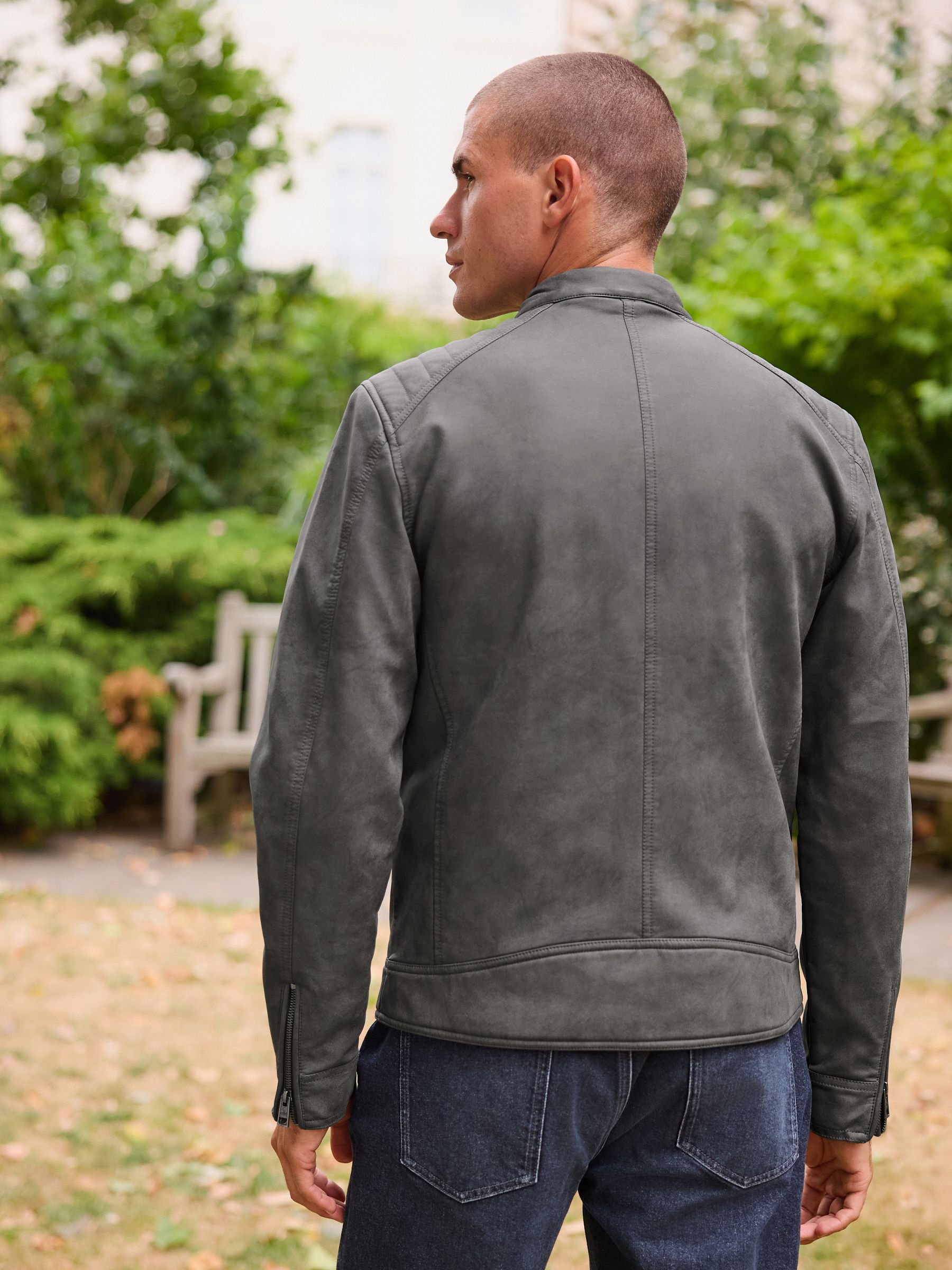 Buy Grey Faux Leather Biker Jacket from Next USA Buy Grey Faux Leather Biker Jacket from Next USA