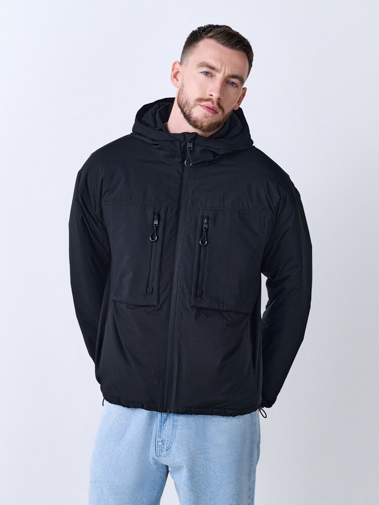 Black ThermoGen Shower Resistant Wadded Jacket - Image 1 of 11