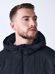 Black ThermoGen Shower Resistant Wadded Jacket - Image 4 of 11